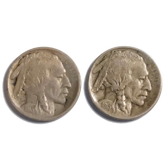 1913 T 2 D & S Buffalo Nickels