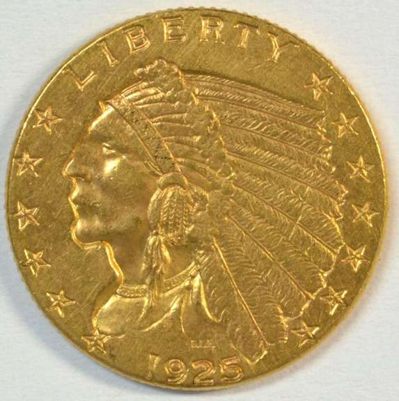 Very Choice BU 1927 US $2.50 Indian Gold Piece
