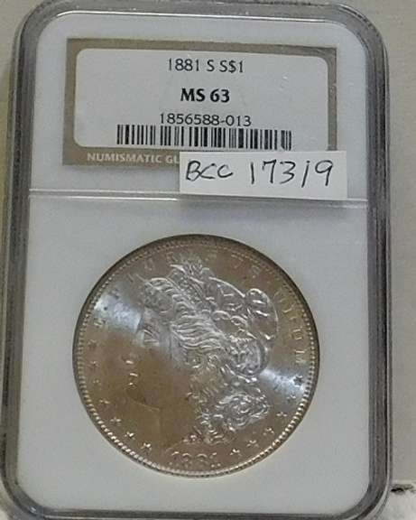1881-S Morgan Dol NGC MS-63, satin