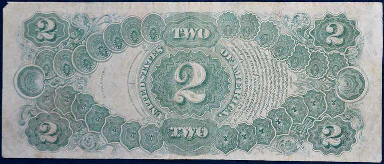 Series Of 1917 $2, Circulated.