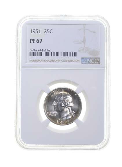 PF67 1951 Washington Quarter - Graded NGC
