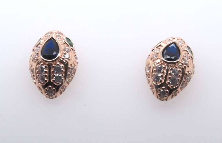 Sterling Silver Multi Color Stone Earrings