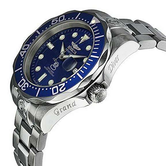 Invicta Blue Dial Steel Case, New In Box.
