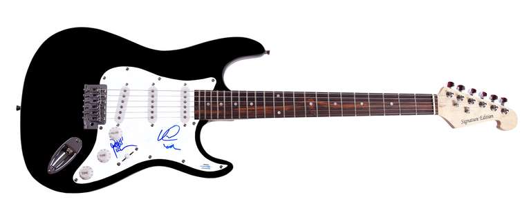 Earth Wind and Fire Autographed Signed Guitar ACOA