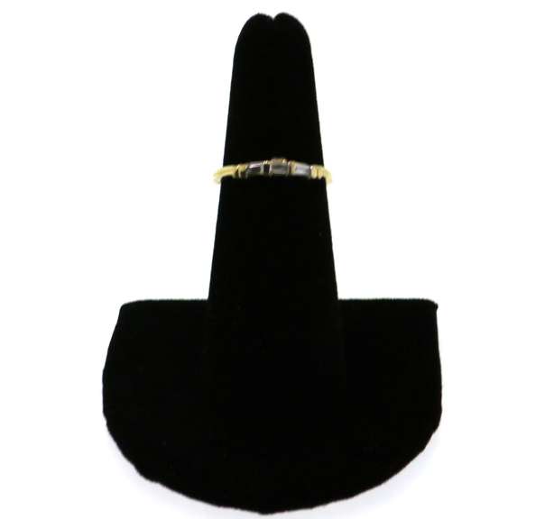 Three Stone Baguette Diamond Ring with 14k Gold