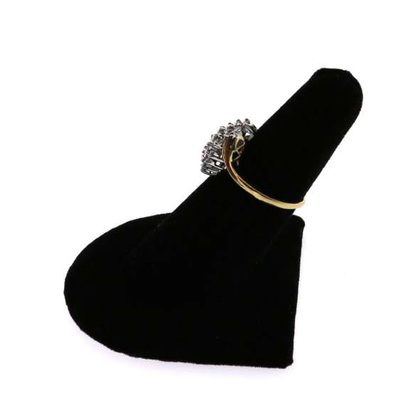 Glimmering Diamond Cluster Ring with 14k Gold