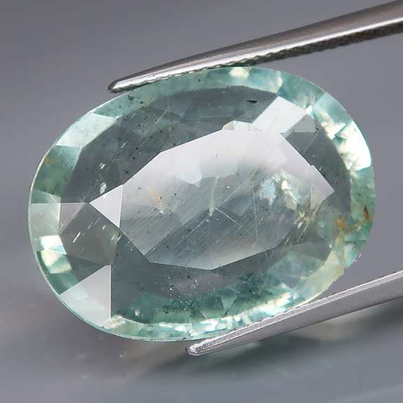 Ice blue! Unheated! 17.41ct pendant cut Aquamarine