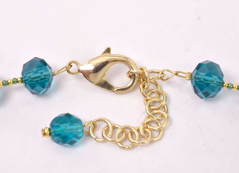 Incredible Italian Made, Hand Blown Art Glass with Gold Leaf, Necklace