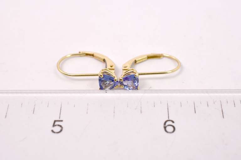 Dazzling Purple Gemstone Earrings in 14K Yellow Gold