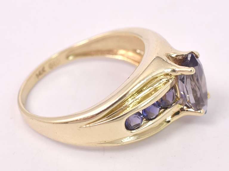 Sensational Purple Gemstone Ring in 14K Yellow Gold