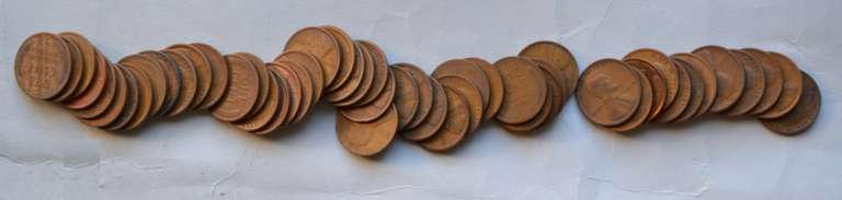 1911 1916 1917 1918 &1919 Circulated Lincoln Rolls