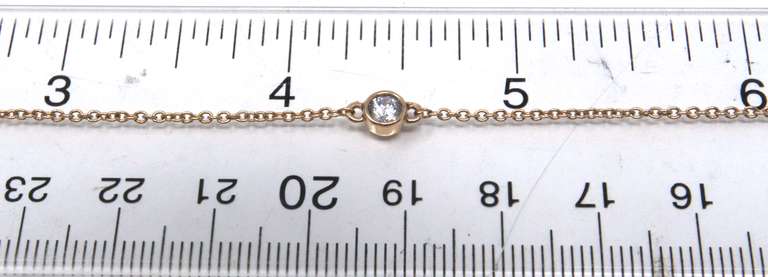 Cubic Zirconia Sterling Silver by the Yard Chain Necklace