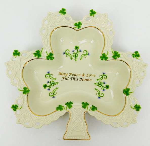 2009 Lenox Shamrock Sentiments Dish - MIB