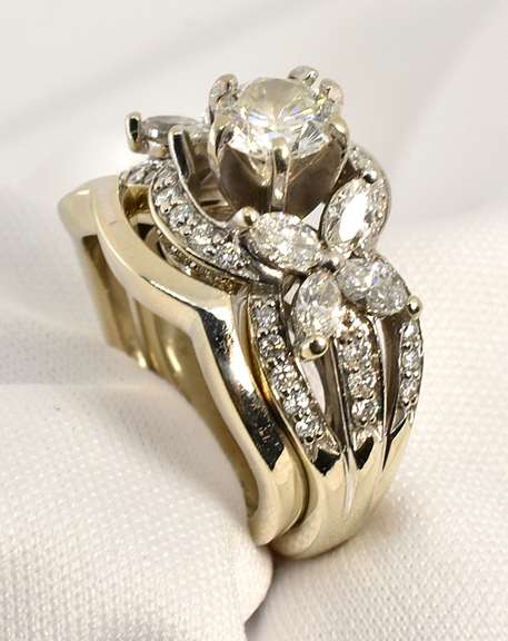 Impressive White Gold Diamond Wedding Set