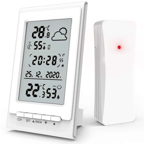 Electronic Thermometer HD Glass Weather Station