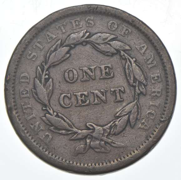 1839 Braided Hair Large Cent - N.8 Head '40