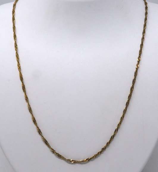Vintage Sterling Silver Rope Chain Necklace
