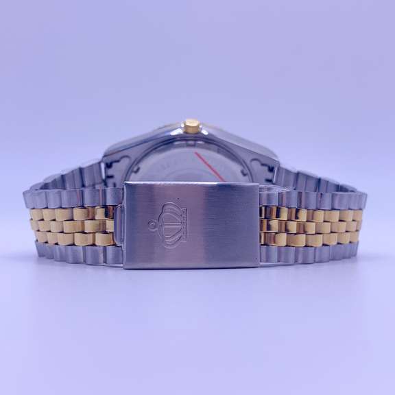 Men's Stainless Steel Diver Watch with Day Date