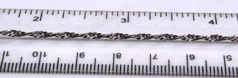 Vintage Sterling Silver Rope Chain Necklace