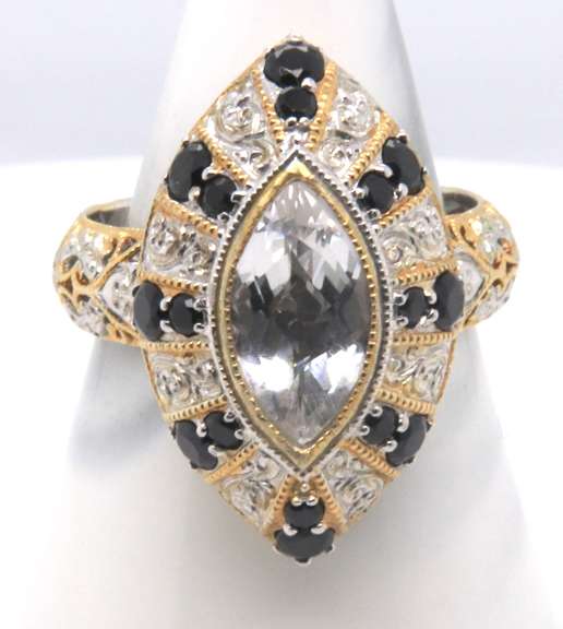 Sterling Silver Signed Cubic Zirconia Ring