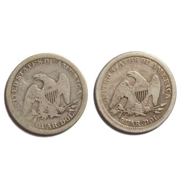 1854 & 1862 Seated Quarters