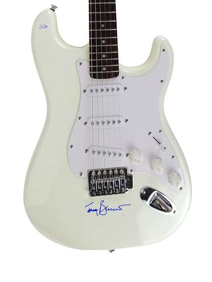 Tony Bennett Autographed Signed White Fender Stratocaster Guitar ACOA