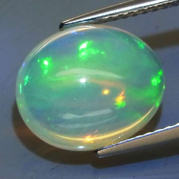 Glowing! 3.68ct full cover multi-pattern Jelly Opal