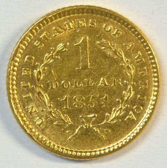 Needle-sharp 1851 US Type One $1 Gold Piece
