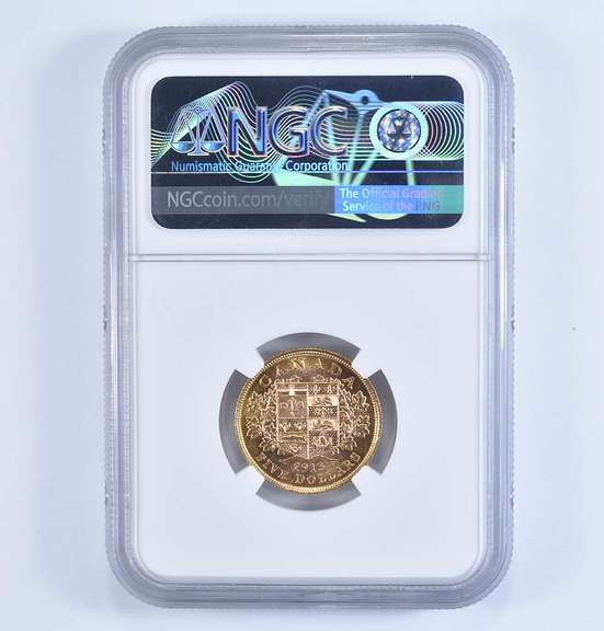MS62 1913 Canada 5 Dollars - Graded NGC
