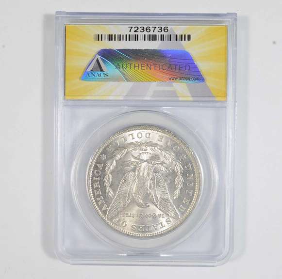 MS63 1889 Morgan Silver Dollar - VAM-30 DBL EAR - Graded ANACS