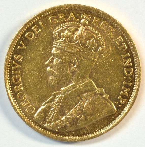 Flashy BU 1912 Canada $5 Gold Piece. Scarce
