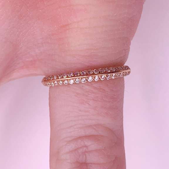 18kt Rose Gold & Diamond Band Ring