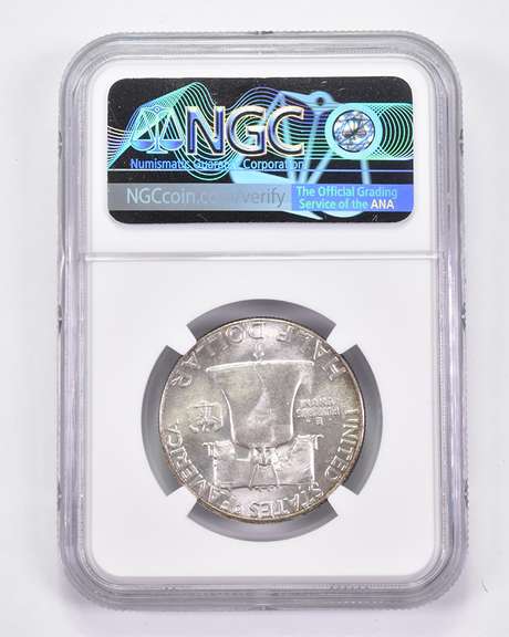 MS65 1958 Franklin Half Dollar - Graded NGC AMAZING Tone
