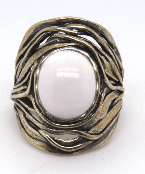 Sterling Silver Signed Gemstone Ring