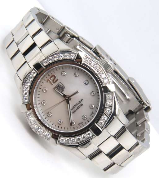 Tag Heuer Aquaracer Mop Diamond Dial Watch