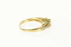 14K Yellow Gold Marquise Diamond Baguette Promise Band Ring