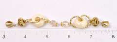 Beautiful Italian Made Hand Blow Art Glass with Gold and Gold Plated Links Bracelet and Earrings