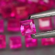 Premium 4.45ct 55 piece princess cut Ruby set