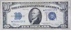 $ 10 1934 C Star Silver Certificate