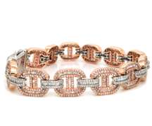 Glamorous 10kt White & Rose Gold Diamond Bracelet