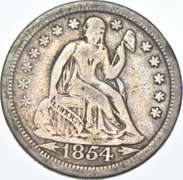 1854-O Seated Liberty Dime