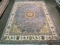 FINE SILK & WOOL KASHAN RUG 8x10.4