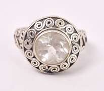 Captivating Crystal Ring in Sterling Silver