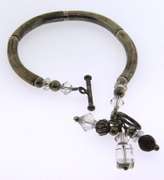 Sterling Silver Bracelet with Crystal Charm