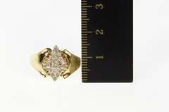 14K Yellow Gold 0.47 Ctw Classic Diamond Cluster Statement Ring