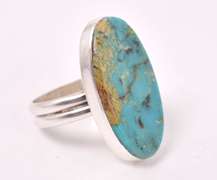 Bright Turquoise Ring in Sterling Silver