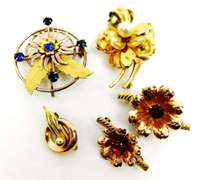 Collection of 8 Vintage Gold Filled Pins