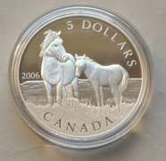 2006 Canada Sable Island Horse Limited Edition Proof $ 5 Silver Coin and Stamp Set