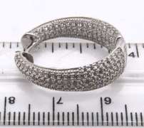 Sterling Silver Cubic Zirconia Hoop Earrings