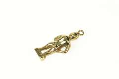 8K Yellow Gold 3D Manneken Pis Brussels Belgium Statue Charm/Pendant